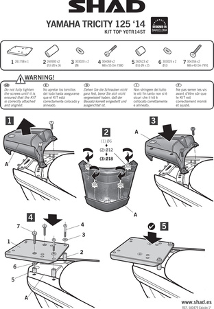 Stelaż kufra tylnego Shad do Yamaha Tricity 125