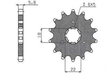 Zębatka przednia 423 13 kawasaki kx 125 '94-'07 (jtf1445.13) (łańc. 520) (42313jt)