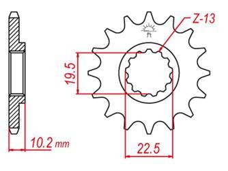 Zębatka przednia 435 14 suzuki rm 250 '87-'12 (+1), dr 250 '90-'93 (+1) (jtf432.14)