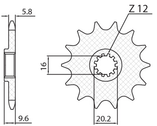 Zębatka przednia 7005 14 ktm sx 65 '98-'18 (jtf1906.14) (łańc. 420) (700514jt)