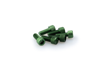 Śruby z anodyzowanego aluminium blister 6 śrub imbusowych m6x15mm zielone