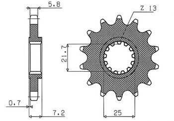 Zębatka przednia 585 16 yamaha xtz 750 '90-'98 (jtf578.16) (jtf1536.16) (łańc. 520) (58516jt)
