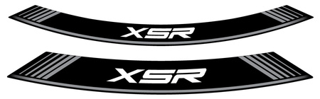 Paski na felgi puig do yamaha xsr900 (logo sxr) srebrne