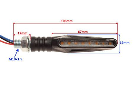 Kierunkowskaz diody led sekwencyjny para tył do ATV UTV