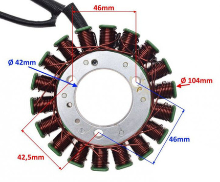 Stator iskrownik 18 cewek do Yamaha TMax 500 01-03