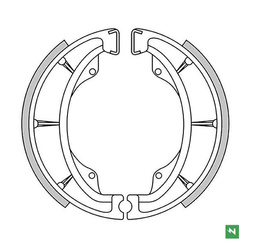 Szczęki hamulcowe tył kawasaki klr 600 '84-'94, kx 500/250 '82-'86, kx 125 '74-'80, kh 125 '82-'98, bn 125 eliminator '00-'07, ar 125 '82-'9