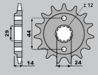 Zębatka przednia 348 16 honda xrv 750 '93-'03 (jtf314.16)