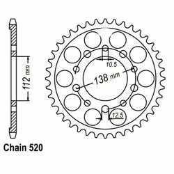 Zebatka Napedzana Stalowa Sunstar Sunr1-3485-43