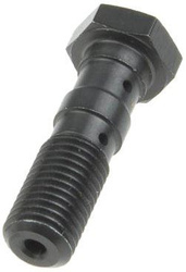 Śruba hydrauliczna do przewodów hamulcowych m10x1,25 podwójna kolor tytanowy (promocja)