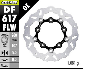 TARCZA HAMULCOWA TYŁ KTM 890SMT '23-'25 (WAVE FLOATING) (260X107X5MM)