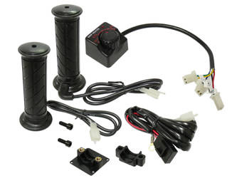 Manetki podgrzewane motocyklowe silver 22mm