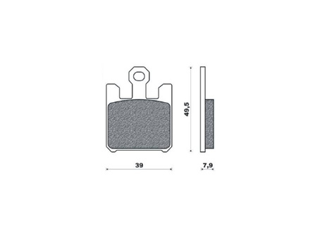 Klocki hamulcowe kh369/4 spiek metaliczny (złote) (ft 4119)