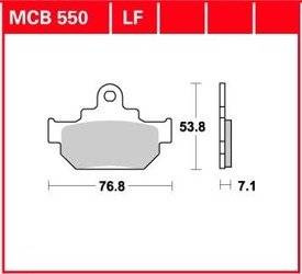 KLOCKI HAMULCOWE TRW MCB550