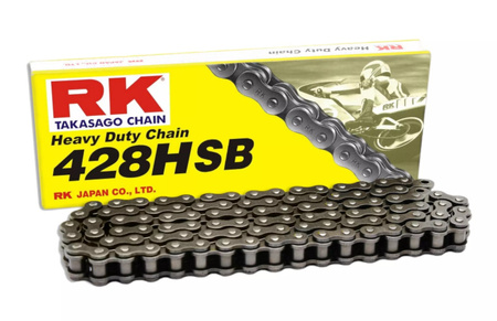 ŁAŃCUCH NAPĘDOWY 428HSB-136 ZAPINKA (CL) W ZESTAWIE KOLOR STANDARD (POJEMNOŚĆ: DO 200 CCM) (24,2 KN)