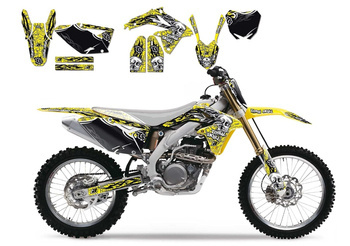 Komplet naklejek (oklein) suzuki rmz 450 '08-'17 tribal skull 2