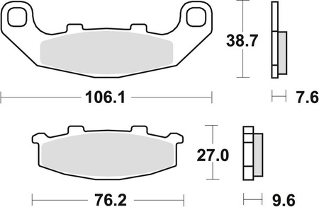 Klocki hamulcowe kh141 sinter street kawasaki gpz 500 94-04, zr 550 91-95, suzuki rgv 250 91-92, gsx 1100g 94-95, przód/tył (promocja)