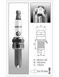 BRISK PREMIUM ŚWIECA ZAPŁONOWA COR10LGS KTM SXF/EXCF 250/450 '14-'22 , HUSQVARNA FC/FE '14-'22, GASGAS EC/EX '21-22, (PIERWSZY MONTAŻ - OEM)