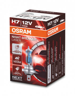 Żarówka  h7 12v 55w px26d night breaker® laser (+150%)
