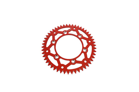 ZĘBATKA TYLNA ALUMINIOWA T7075 (ERGAL) KOLOR CZERWONY 289 50 (28950) HONDA CR/CRF '83-'25, BETA RR '13-'25, (JTR210.50) (ŁAŃC.520)