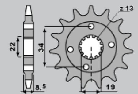Zębatka przednia 2276 15 ktm 390 duke '13-'18, 390 rc '14-'18 (jtf1908.15) (łańc. 520) (227615)