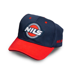 NILS CZAPKA Z DASZKIEM CZERWONY/NIEBIESKI