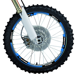 Komplet naklejek (oklein) na felgi kolor niebieski fluo (racing)