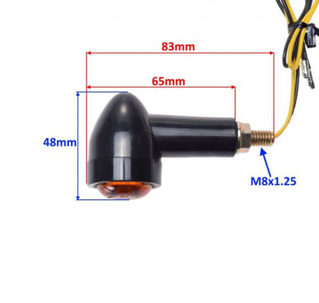 Kierunkowskazy LED motocykl skuter okrągłe E24