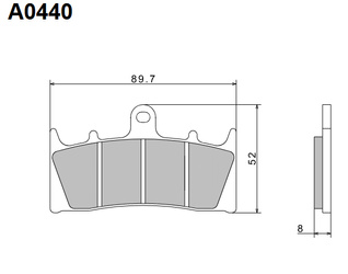 NISSIN KLOCKI HAMULCOWE KH188 PREMIUM SEMI-METALLIC (SPIEK METALICZNY) (ECE R90) (MADE IN JAPAN) (2P-248NS)