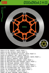 TARCZA HAMULCOWA PRZÓD APRILIA RS4 125 '12-'17, DERBI GPR 125 '05-'12 (300X90X4,0MM) (6X6,5MM) PŁYWAJĄCA - TYLKO NA SPECJALNE ZAMÓWIENIE