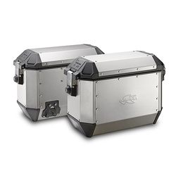 kufry boczne 36l monokey kms k'mission aluminiowe (para = 2 szt) + dodatkowy zamek - do stelaży bocznych kl, klr, klo, klor