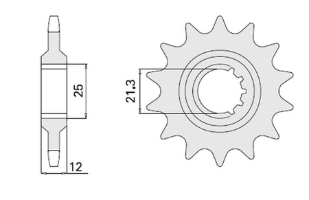 Zębatka przednia 823 13 (a4250823130) husqvarna / husaberg (82313jt) (łańc. 520)
