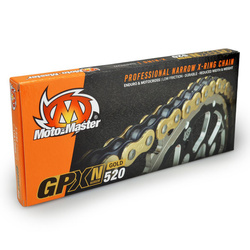 ŁAŃCUCH NAPĘDOWY GPXN-520G PROFESSIONAL NARROW X-RIMOTOCROSS / ENDURO RACIX-RICHAIN KOLOR ZŁOTY / CZARNY (120 OGNIW, ZAPINKA W ZESTAWIE)