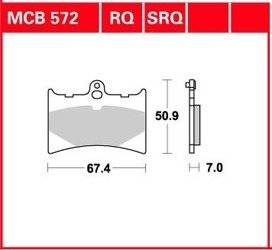 KLOCKI HAMULCOWE TRW MCB572
