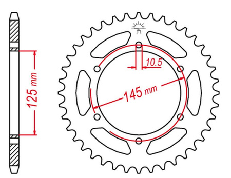 Zębatka tylna 866 46 yamaha xtz 750 89-98 (3ld) (jtr855.46)