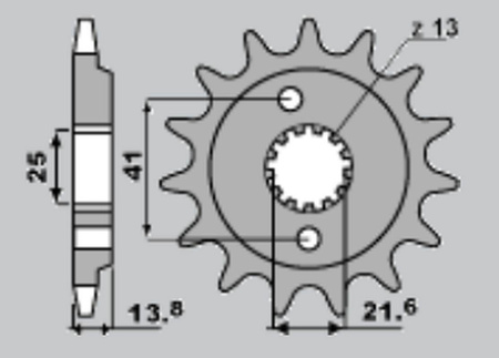 Zębatka przednia 346 16 honda vt 600 c '90-'04 (jtf296.16)