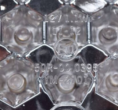 Komplet Lamp Tylnych LED Chrom Do APRILIA SR 50 E11