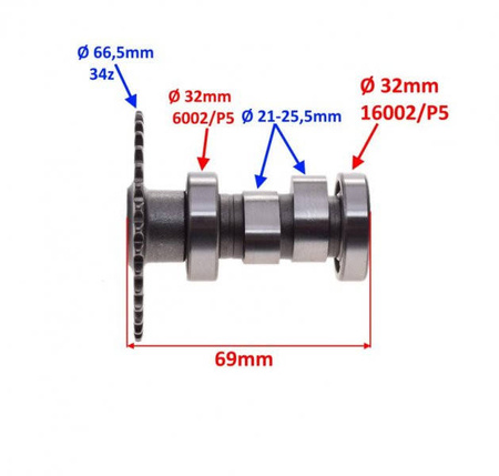 Cylinder z głowica do skutera 4T 139Qmb 80cm3