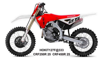 KOMPLET PLASTIKÓW (FULL KIT) Z OSŁONAMI TELESKOPÓW (AMORTYZATORÓW) HONDA CRF 250 R / 450 R '25-'26 KOLOR BIAŁY / CZERWONY / CZARNY