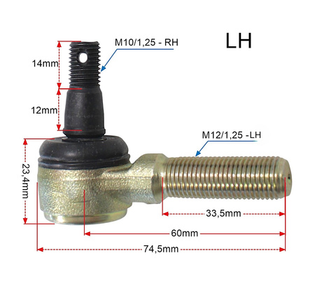 Końcówki Drążków Kierowniczych Tekyo Lewa + Prawa Kawasaki Suzuki Yamaha Can-Am Cfmoto Arctic Cat 51-1028-Lr