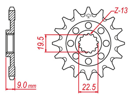 Zębatka przednia 2259 12 (2292 12) suzuki rmz 250 '13-'20 (-1) (jtf1442.12)