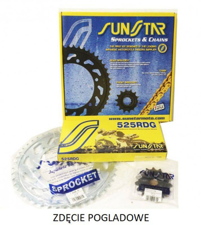 Zestaw napędowy yamaha tdm 900 02-12 standard (16/42/118) (do 900cc) (sun42116/sun1-4598-42/ss525rdg-118n)