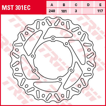Tarcza hamulcowa przód honda cr 125 / 250 95-07, crf 250 / 450 r / x 04-14