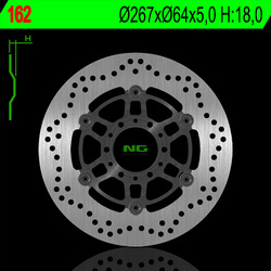 Tarcza hamulcowa przód yamaha sr 250 classic '95-'03, xv 250 virago '91-'94 (pływająca) (267x64x5) (6x8,5mm)