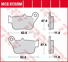Klocki hamulcowe kh628 sinter sym max sym 400 '11-, max sym 600 '14-, tył