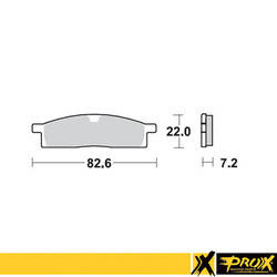 Klocki hamulcowe kh119 yamaha yz 80/85 '93-19, yz 65 '19-20, ttr 125 '00-18 przód
