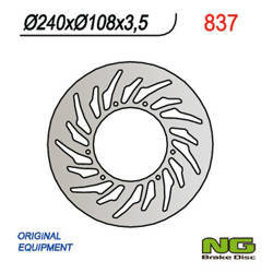 Tarcza hamulcowa przód yamaha dt 50r 03-08, xt 125r 05-08, mbk 50x-limit 03-05 (240x108x3,5) (6x6,5mm)