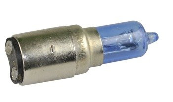 Żarówka 12V skuter 18/18W H6 Ba20D niebieska