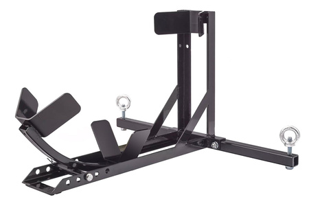 Uniwersalny podnośnik stojak z uchwytem przedniego koła do transportu motocykla (z kołyską) kolor czarny