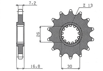 Zębatka przednia 2068 15 honda cbr 600f '99-'12, cbr 650f '14-'16 (-1) (jtf1370.15) (łańc. 525) (206815jt)
