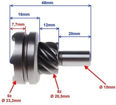 Koło rozrusznika nożnego 8 Zębów skuter 4T